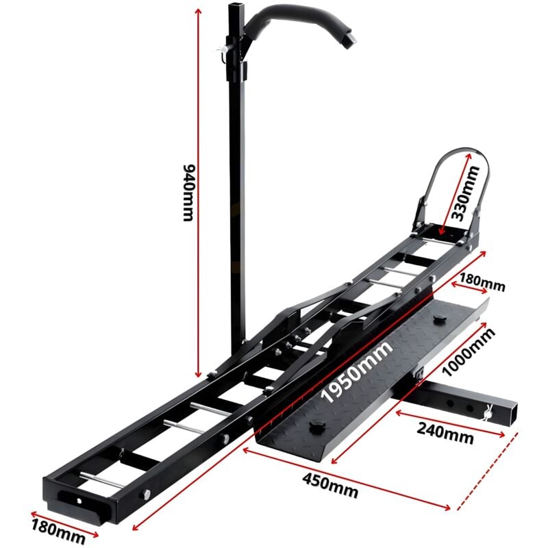 Porte-Moto Attelage Scooter avec Rampe de chargement 227kg