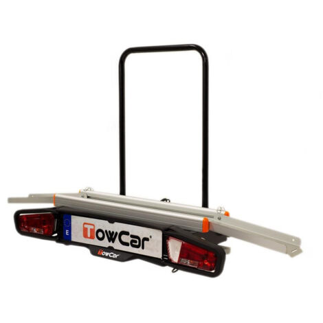 Porte-moto Racing pour cyclomoteur jusqu'à 75 kg – Installation rapide sur attelage – Prise 7 et 13 broches – Rail de chargement intégré – Aragon