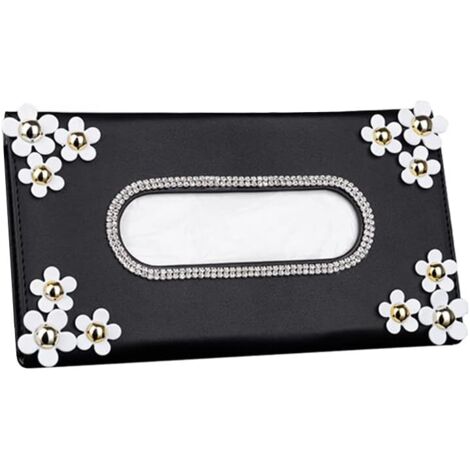 Porte-mouchoirs de voiture, boîte de rangement de pare-soleil de voiture en cuir PU, boîte de rangement de pare-soleil créative multifonctionnelle