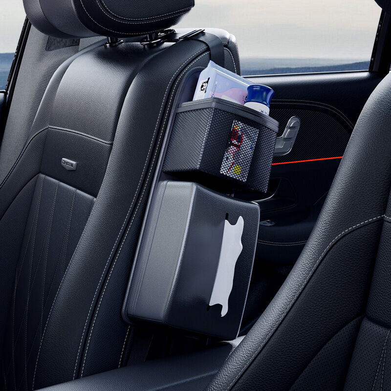 Porte-mouchoirs voiture en cuir PU matériau cuir PU confortable et durable idéal pour la boîte à gants Accessoires voiture Porte-mouchoirs voiture