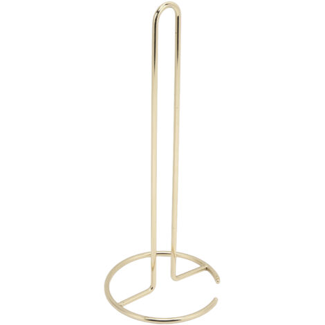Porte-mouchoirs en fer forgé doré, support élégant pour papier essuie-tout, design moderne pour cuisine et salle à manger.