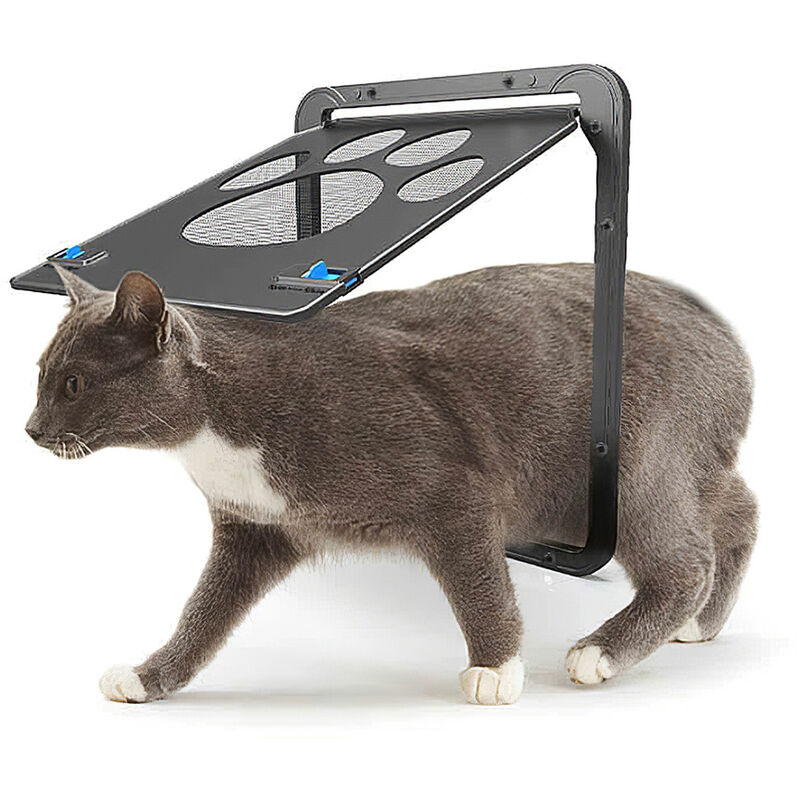 Porte moustiquaire avec empreintes de pattes pour animaux de compagnie et chats