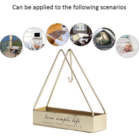 Porte-moustiques Triangle Suspendu Support Décoration Intérieur Élégant Fer