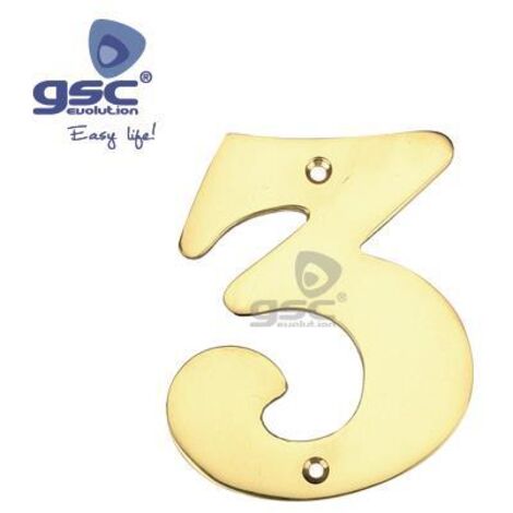 Porte numéro 3 en acier inoxydable avec vis GSC 003302603