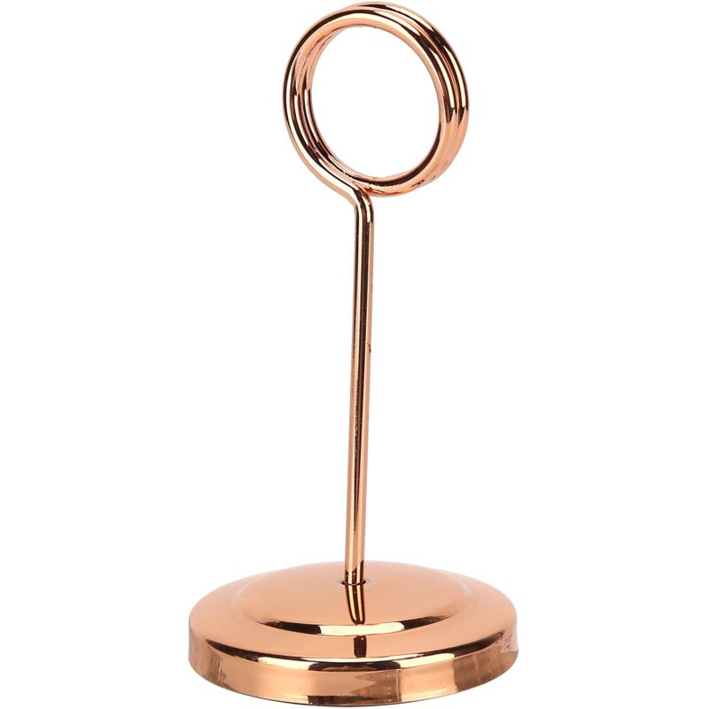 Porte-numéro de table en acier inoxydable, résistant à la décoloration, léger, pince à photo, couleur or rose 10,5 cm pour hôtel restaurant