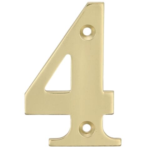 PORTE-NUMÉRO EN LAITON N.4 - 10 CM