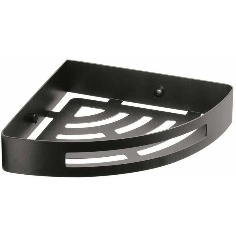 Porte-Objets D'angle Pour Douche En Acier Noir Mat Tasso