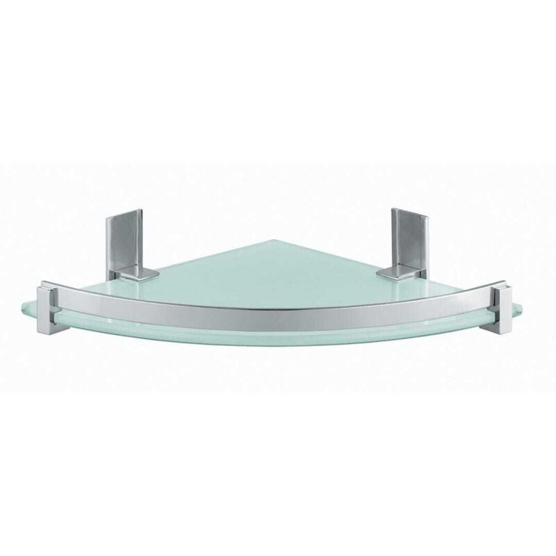 Kiamami Valentina - Porte-Objets D'angle Pour Douche En Aluminium Et Verre Trempé Calatea
