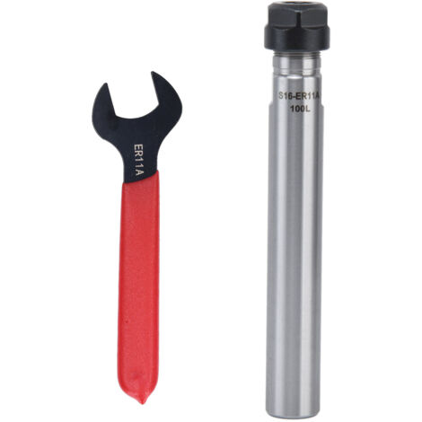 Porte-outil à queue droite ER11 avec tige d'extension 100mm pour tours et fraiseuses CNC C16‑ER11A‑100L