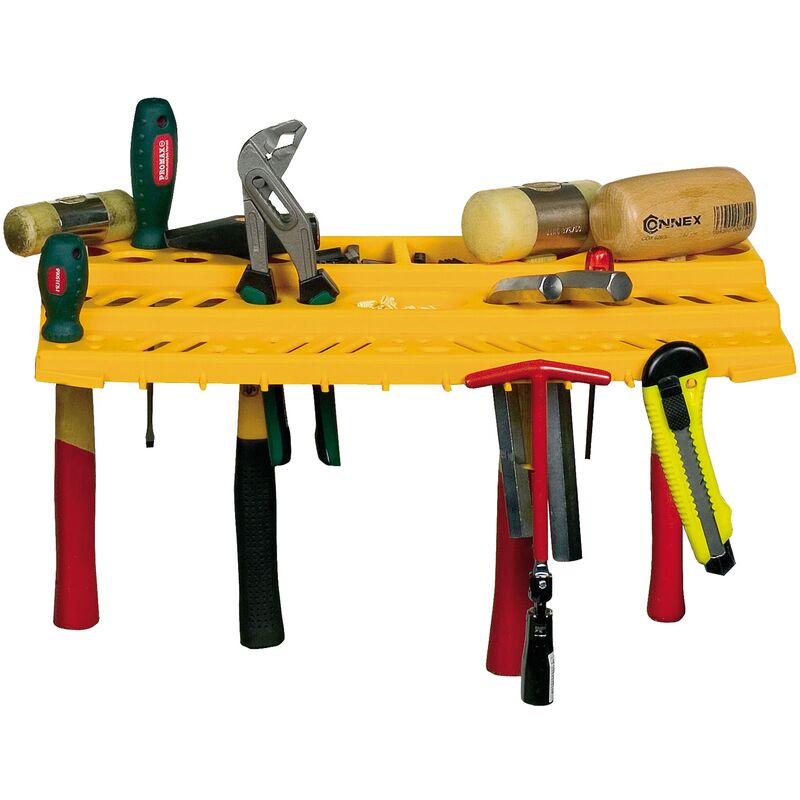 Porte-outils en polypropylène l 495 x p 213 x h 50 mm - Noir jaune