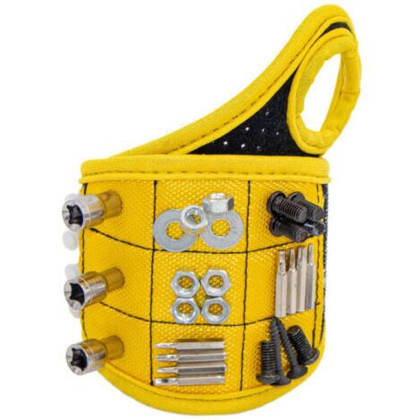 Porte-outils de bracelet magnétique 9 aimants à vis à vissez de la bande de foret ongle gadget électricien, autres consommables et accessoires pour père, petit ami, bricoleur, électricien，4610cm