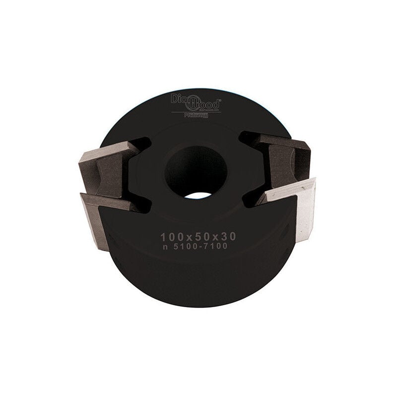 Diamwood - Porte-outils de toupie à profiler avec contre-fers - Diamètre 100 mm, Alésage 30 mm et Hauteur 50 mm - Épaisseur 5,5 mm - z 2 - Fers en