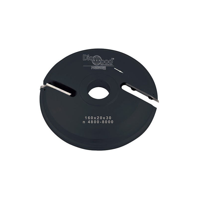 Diamwood - Porte-outils de toupie plate-bande d. 160 mm - h. 20 mm - Alésage 30 mm - Épaisseur 20 mm - z 2 - Outils pour meuble en bois massif