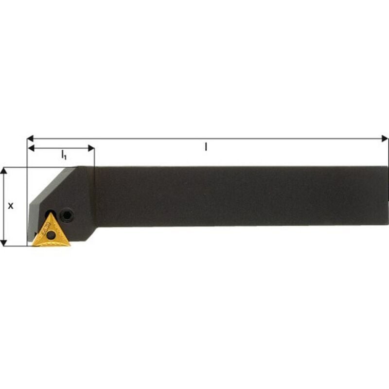 FP - Porte-outils iso 90° ptgnr/l, Désignation : ptgnr 2525 M16, Queue vierkant 25 x 25 mm, Dimensions l 150 mm, Dimensions l1 : 32 mm