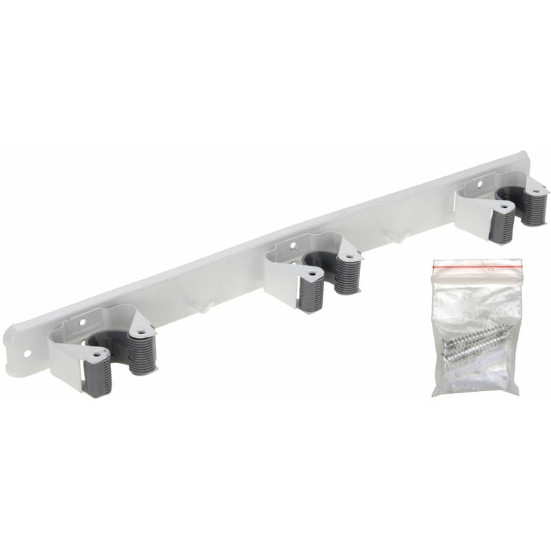 Support mural pour balai + 2 crochets inclus