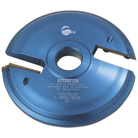porte outils plate bande SUP toupie 30 mm livré avec 1 jeu de plaquettes carbure