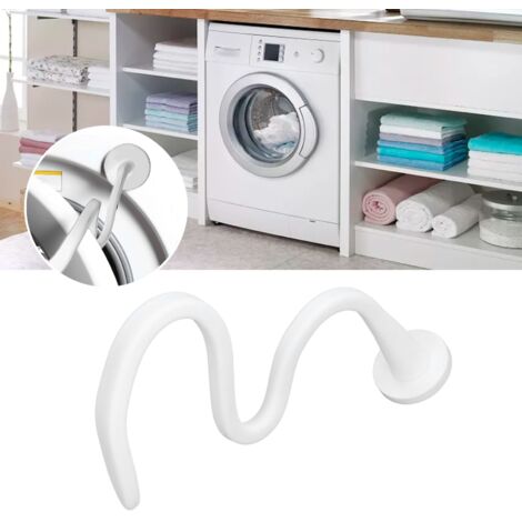 Porte Ouverture Lavage Machine Portière Baguette Flexible avec Magnétique pour Ventilation Anti-Moisissure Blanc - Aluminium Alliage Silicagel 43cm + Base 4.3x0.7cm