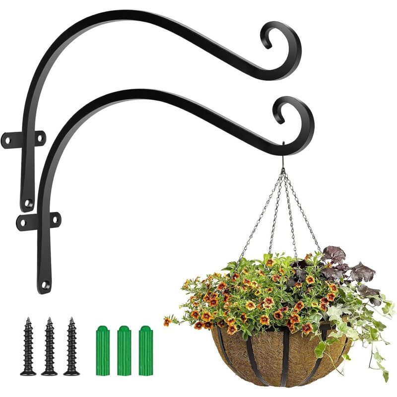 Porte-panier suspendu en perles rares, 2 pièces, crochet pour plantes, crochet mural pour fleurs
