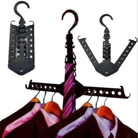 Porte-pantalon rétractable en acier inoxydable, cintre pliable multifonction pour rangement vestes et pantalons