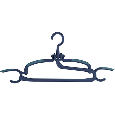 Porte-pantalon rotatif anti-dérapant en plastique multifonction - Bleu et vert