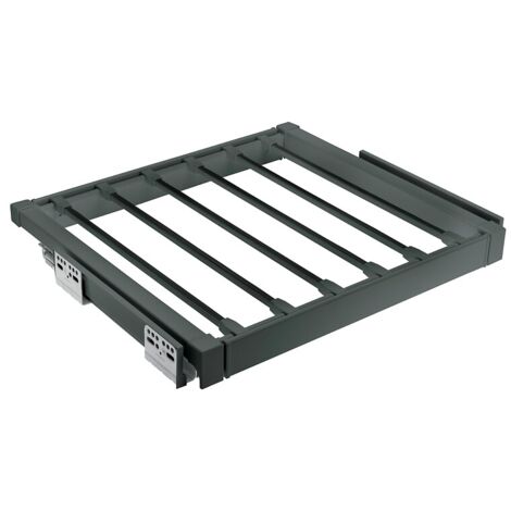 Porte-pantalons coulissant ajustable à sortie totale Elite - largeur 600 mm - finition anthracite - SYNERCIA