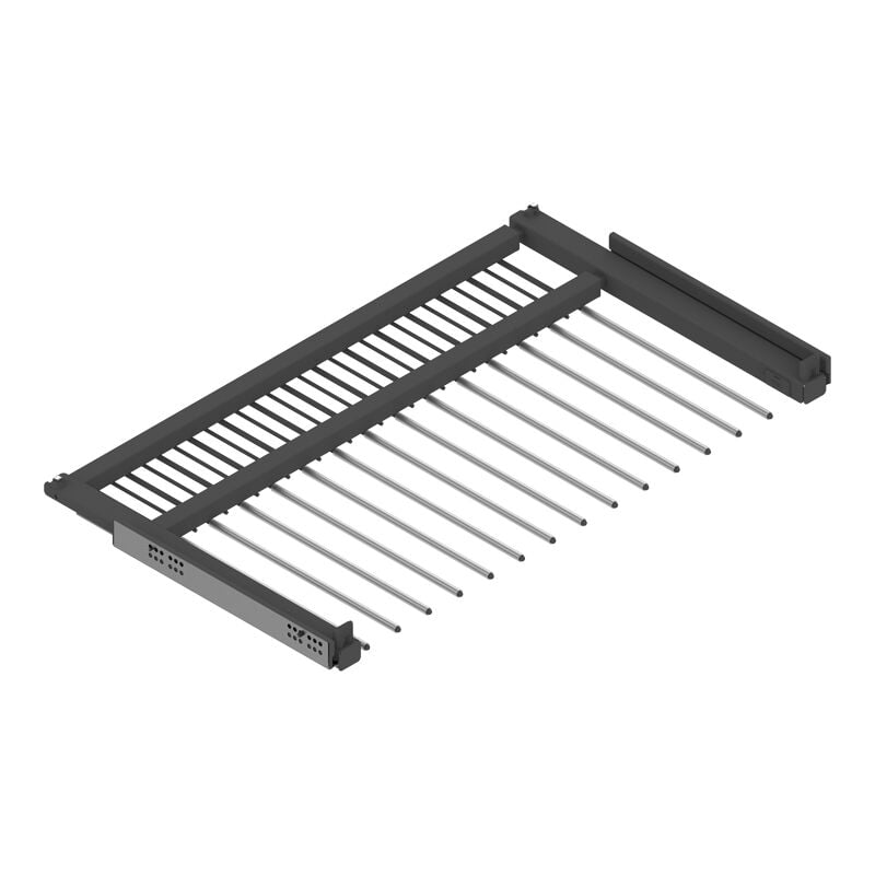 Menage Confort - Porte pantalons coulissant extensible - Largeur maxi : 900 mm - Largeur mini : 800 mm - Nombre de bras : 14 - menage&confort