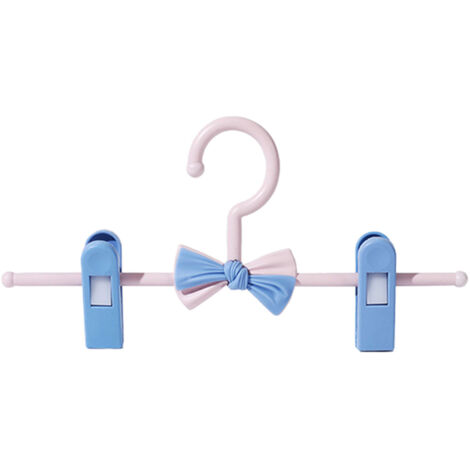 Porte-pantalons enfant anti-dérapant en plastique sans couture, extensible et réglable, bleu