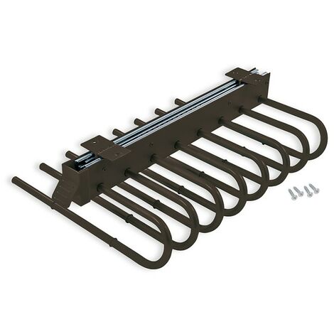 Porte-pantalons extractible Moka Emuca pour montage côté droit finition couleur moka