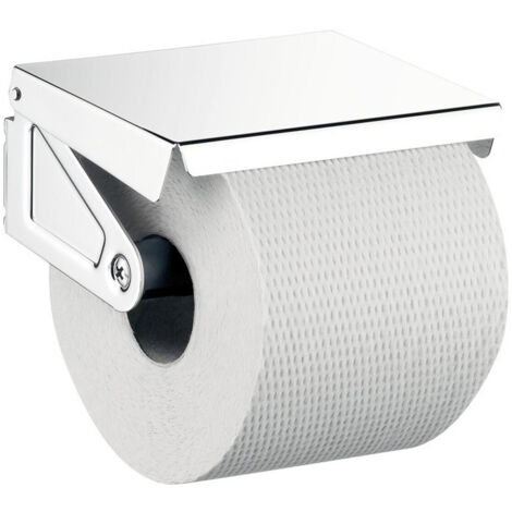 Porte-papier Emco POLO avec couvercle et rouleau chromé