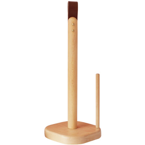 Porte-Papier en Bois Stable Support Burlwood 28cm x 13cm Rack pour Cuisine et Salle de Bain - Accessibilité Facile