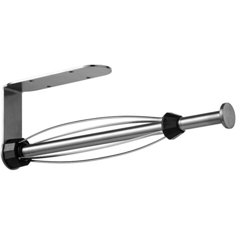 Porte Papier Essuie Tout Auto-adhésif, Support Sopalin Mural Effet Amortissant, Acier Inoxydable Dérouleur pour Cuisine Salle de Bain Vertical ou Horizontal sans Perçage et avec Vis (Argent)