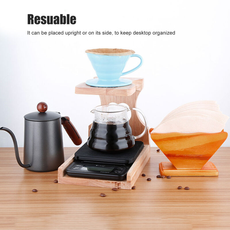 Porte-Papier Filtre à café, Distributeur de Conteneurs de Stockage en Bois de Comptoir avec Grande capacité pour 100 Pièces de Papier Filtre, adapté