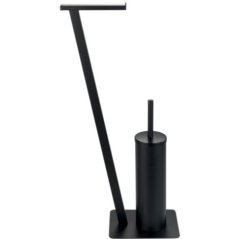 Porte-papier hygiénique et brosse WC LIRIO, noir, WENKO