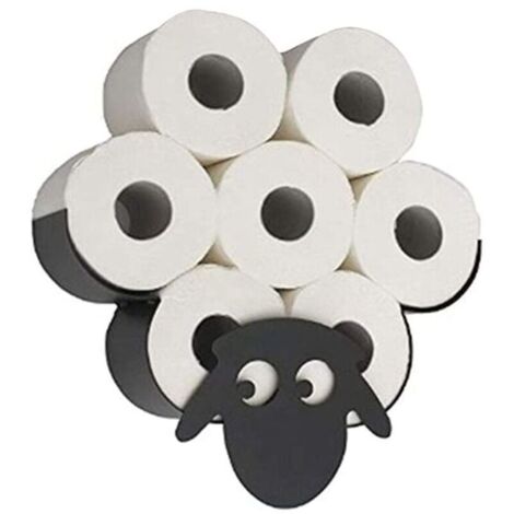Porte-Papier Hygienique Modele Mouton Agreable, Boite De Rangement Pour Serviettes En Papier, 7 Rouleaux Muraux, Porte-Serviettes En Papier Mural Sur Les Murs De La Cuisine Et De La Salle De Bai