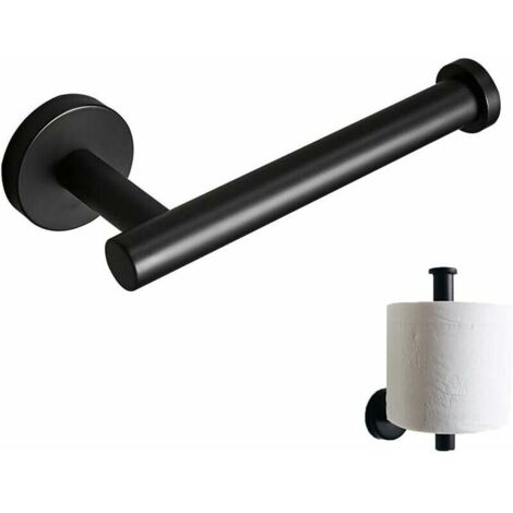 - Porte-Papier Hygiénique Noir, Porte Papier WC Mural, Porte-Papier Acier Inoxydable, Mural Métal Porte Papier, Forte Portance, sans Rouille, pour Cuisine, Salle Bain, Noir