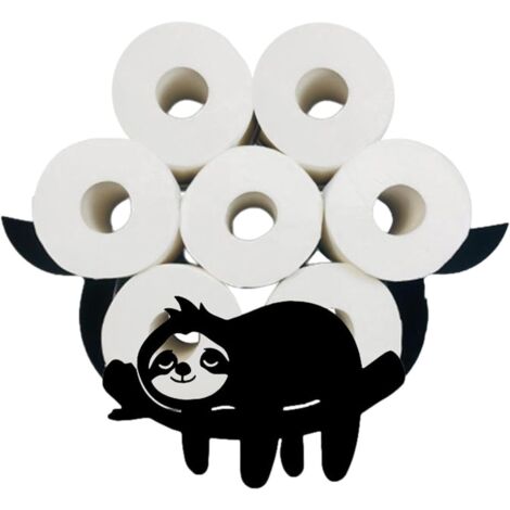 Porte - Papier Hygiénique Paresseux - Toilette Mouton - Support Mural en