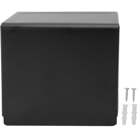 Porte-papier mural étanche aluminium - Dispenser tissue pour salle de bain noir