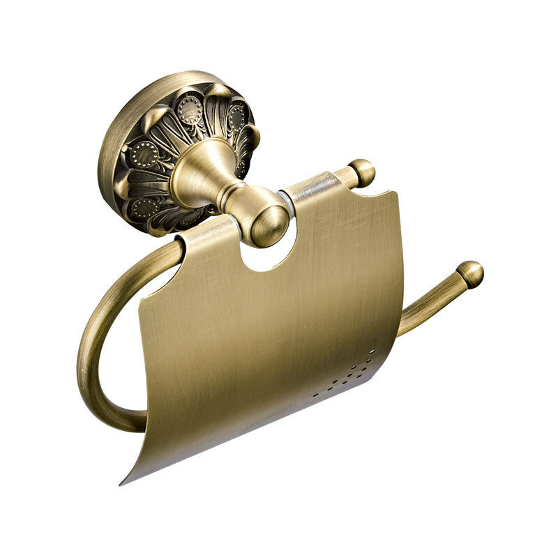 Porte-papier Toilette Antique Barre-Papier Cuisine Laiton Salle de Bain et Cuisine Porte Rouleau Toilette Mural, Bronze Brossé d