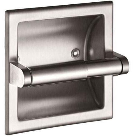 Porte-papier Toilette Argent Encastrable en Acier Inoxydable Porte Rouleau de Papier pour WC Salle de Bain Cuisine