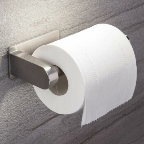 Porte Papier Toilette Auto-adhésif de sans Forage Support de Papier Mural Titulaire de Papier, Porte Rouleau Papier WC en Acier Inox Dérouleur Papier WC