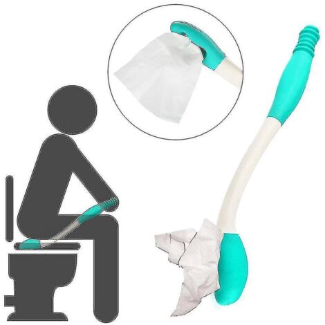 Porte-papier toilette auto-essuyeur à longue portée -