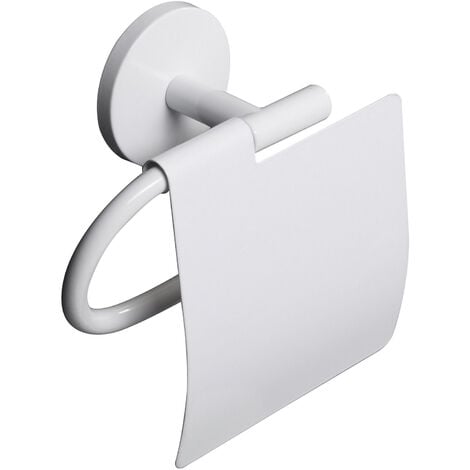 Porte-papier toilette BERNSTEIN - G501 - en acier inoxydable - avec  tablette en verre