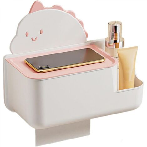 Porte-papier toilette avec étagère, panier de rangement mural pour essuie-tout, robuste et durable, organiseur multi-rouleaux pour salle de bain, baignoire ou cuisine