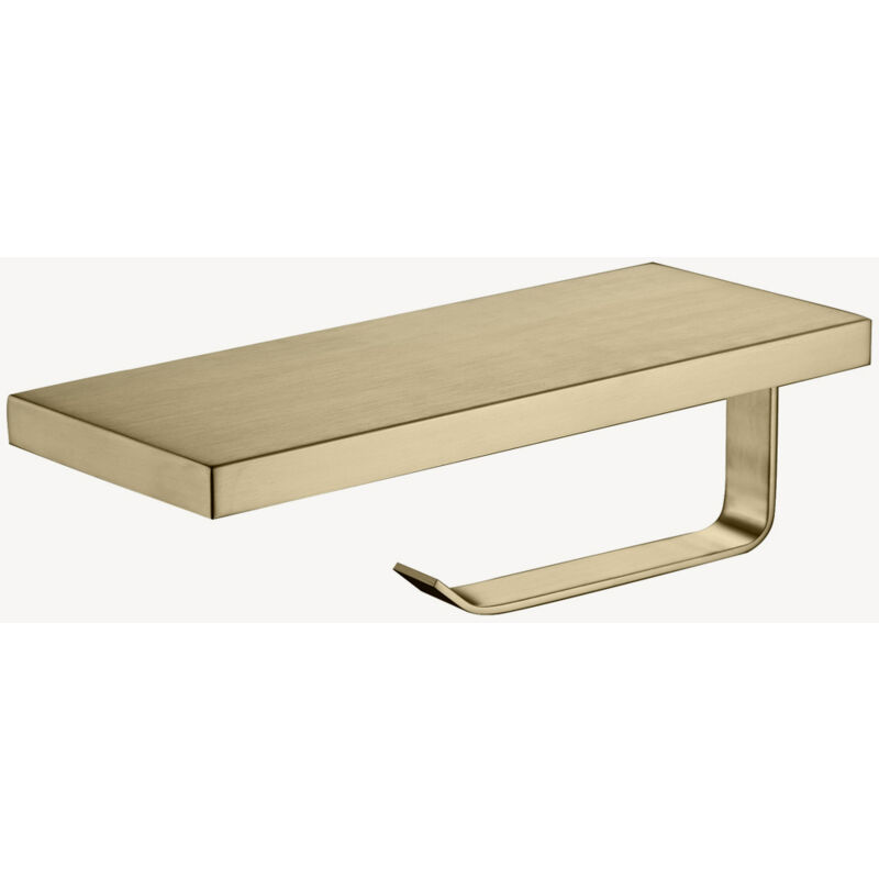 Porte papier toilette avec support téléphone Doré brossé - Osaka