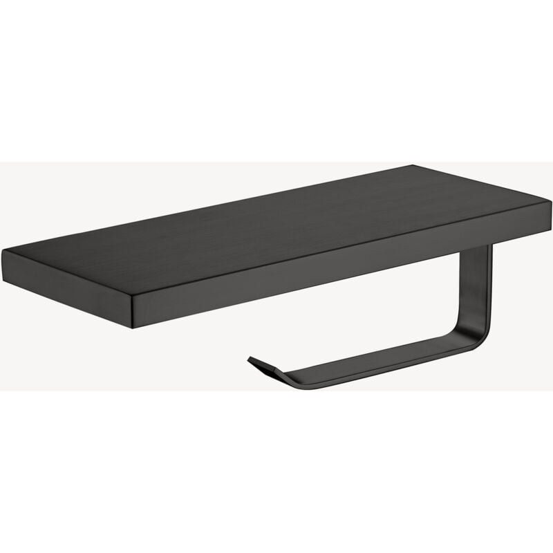 Kroos ® - Porte papier toilette avec support téléphone Gun métal - Osaka