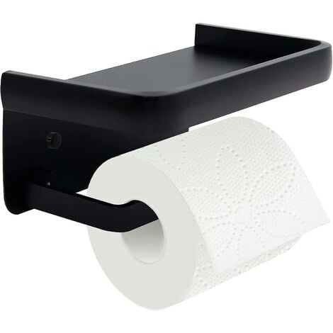 Porte - papier toilette avec tagre, porte - papier toilette noir, porte - rouleau de papier toilette, porte - papier toilette adhsif salle de bain porte - serviettes en papier moderne