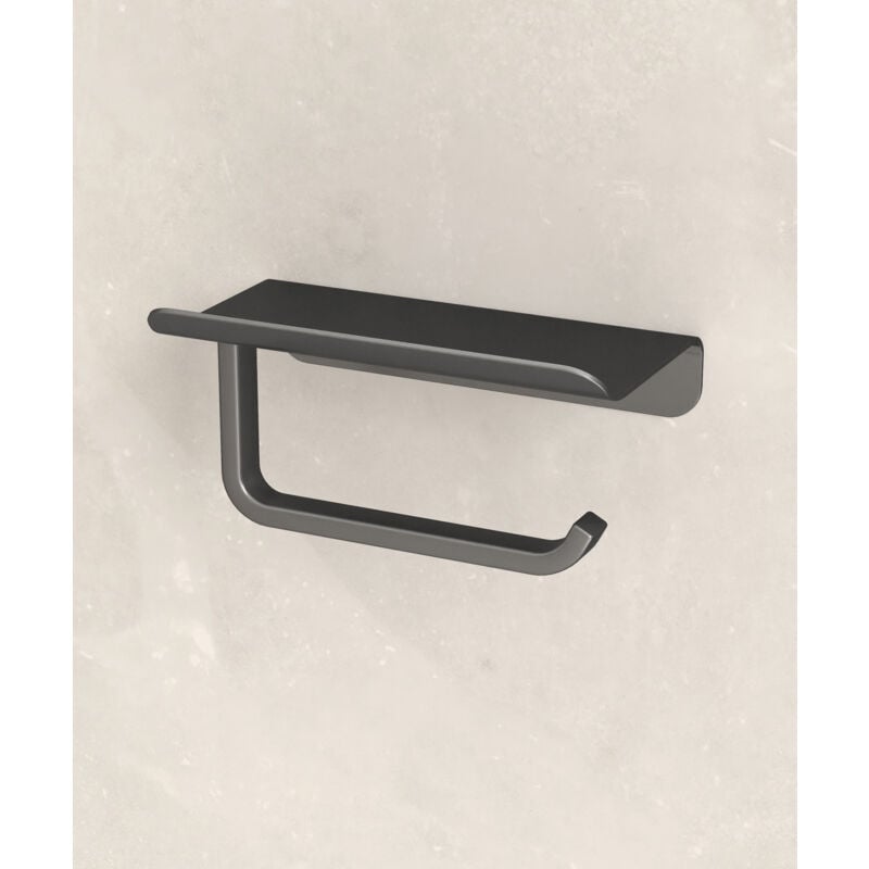 Dérouleur papier toilette mural Gun métal - Tokio