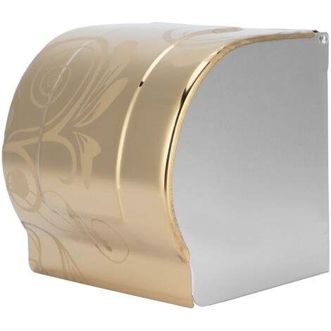 Porte-papier toilette en acier inoxydable doré – Support mural étanche pour salle de bain