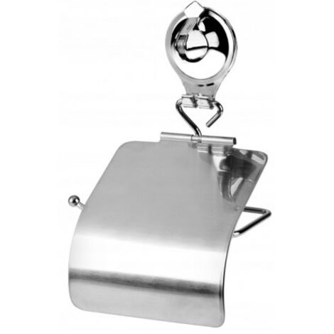 Porte-papier toilette Forte à ventouse, argent