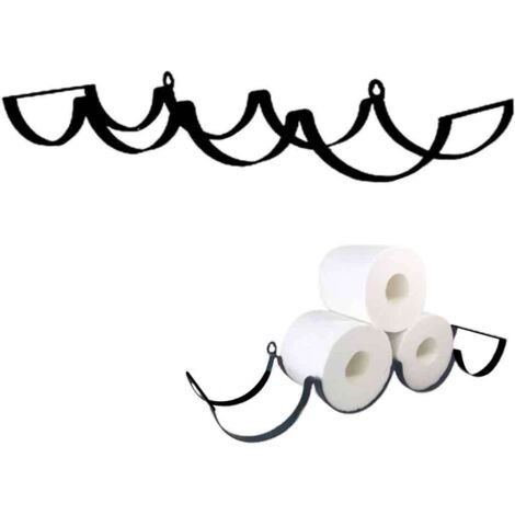 Porte-papier toilette mural décoratif en forme de nuage ondulé, idéal pour la salle de bain et la cuisine.